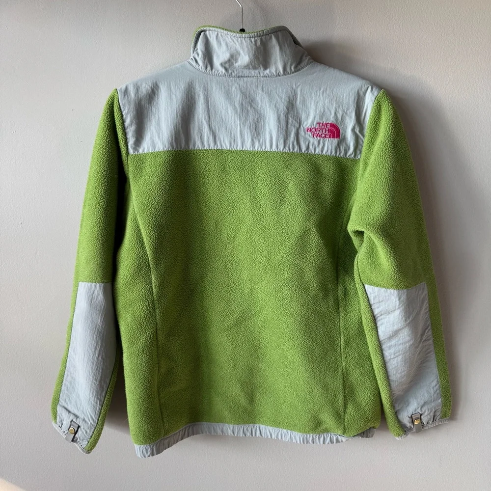 The North Face Kids Green and Gray Denali Full Zip Fleece Jacket Youth XL‎ 18